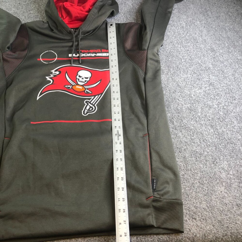 Nike Tampa Bay Buccaneers Hoodie Mens Medium Gray On Field NFL DriFit - Picture 7 of 12